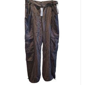 Dynamite Parachute Cargo Pants "Simone" Blackened Pearl Color Size Large NEW